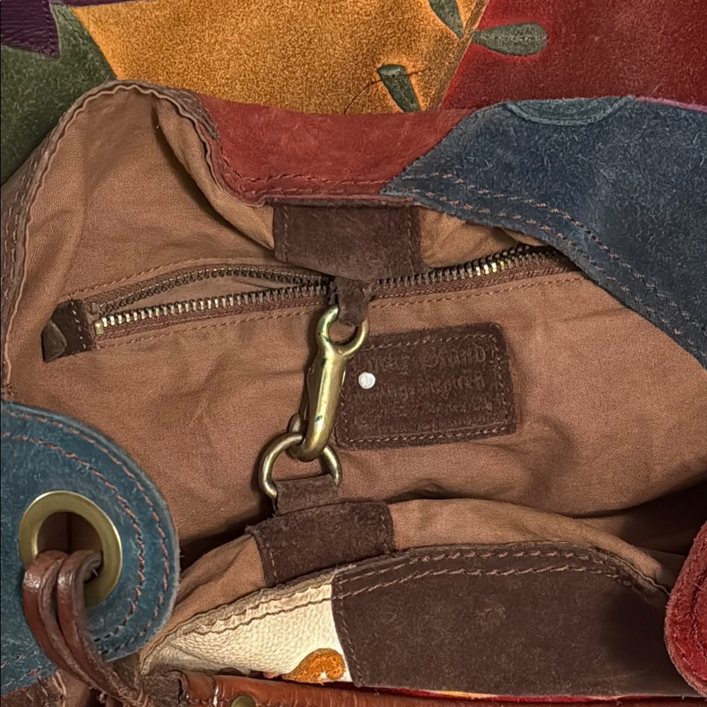 Lucky Brand Suede Colorful Floral Women's Bag - Picture 5 of 9